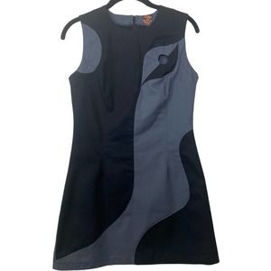 Tim Bargeot Black asymmetrical Wave Mini Dress